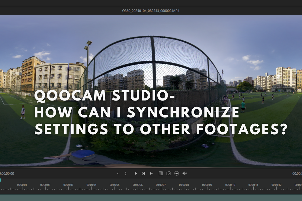 How can I synchronize settings to other footages on QooCam Studio?