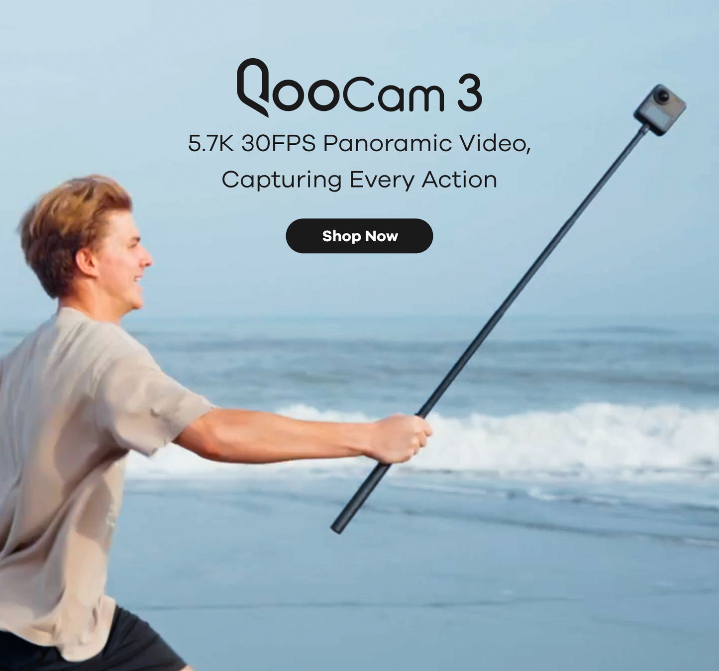 QooCam 3 5.7K 360 camera capturing every action